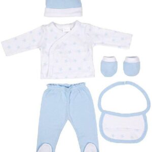 Don Algodon Estrellas Σετ Δώρου 4 τμχ (0-6 μηνών)  blue SET05-01 SET05-01