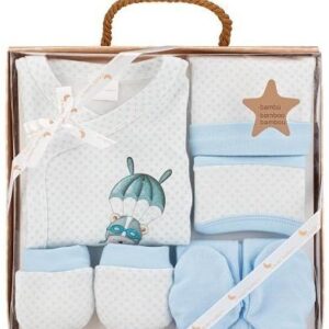 Interbaby Paracaidas Σετ Δώρου 4 τμχ (0-6 μηνών) Blue SET21-01 SET21-01