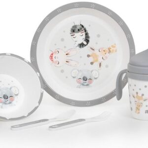 Interbaby Acuarela Παιδικό Σετ Φαγητού Grey SET38-31 SET38-31