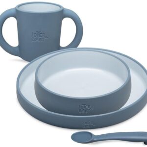 Interbaby Παιδικό Σετ Φαγητού Grey Blue SET42-73 SET42-73