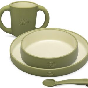 Interbaby Παιδικό Σετ Φαγητού Olive Green SET42-74 SET42-74