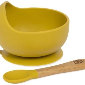 Interbaby Σετ Αντιολισθητικό Μπολ Και Κουτάλι Από Σιλικόνη Earth Ocher SI001-75 SI001-75