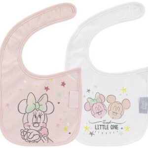 Interbaby Σαλιάρα Velcro Σετ 2 Τεμ Minnie2 Pink 8435440365686 8435440365686