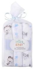 Interbaby Πάνες Αγκαλιάς (80x80) Σετ 3 Τεμ Blue 99980-01 99980-01
