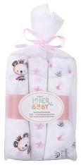 Interbaby Πάνες Αγκαλιάς (80x80) Σετ 3 Τεμ Pink 99980-02 99980-02