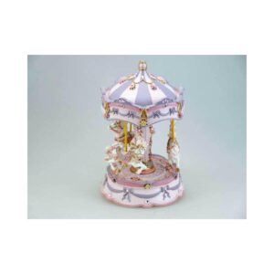 Spieluhrenwelt Carousel ροζ λιλά 21εκ MMMD-15061