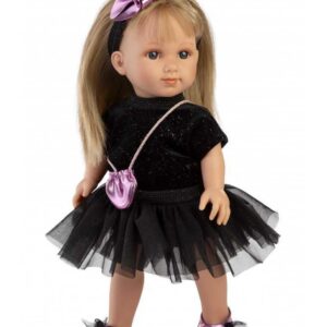 Llorens κούκλα όρθια με μαύρη μπλούζα 35cm LIO-53553