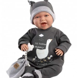 Llorens νεογέννητο αγόρι με γκρί φορμάκι 42cm LIO-74107