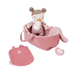Little Dutch Υφασμάτινο μωρό σε καλαθούνα Rosa LD4553