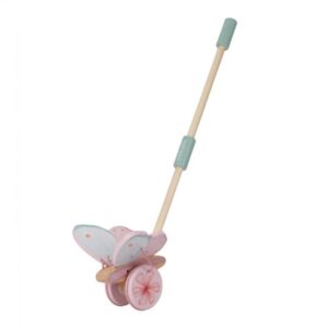 Little Dutch Ξύλινη Τρεχαλίτσα Πεταλούδα Με Κοντάρι Fairy Garden LD7343