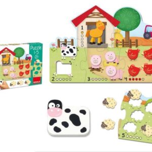 GOULA παζλ φάρμα με ζωάκια 1-5,GOU-53438