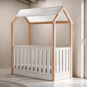 Casababy La Maison White Βρεφικό Κρεβάτι Μετατρεπόμενο Σε Προεφηβικό Τύπου Μοντεσσόρι 590281