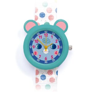 Djeco παιδικό ρολόι χειρός Ποντικάκι, ανθεκτικό BPA free dj00426