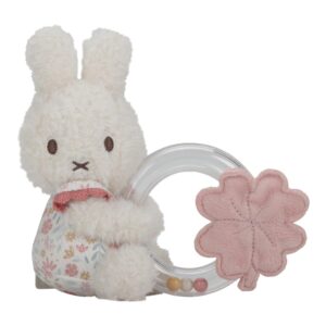 LITTLE DUTCH. Υφασμάτινη κουδουνίστρα με κρίκο Miffy - Lucky Blossom GRS LD-NIJN363