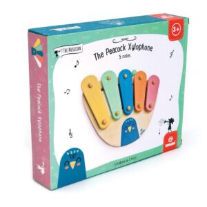 Svoora Το πρώτο μου χρωματιστό Ξυλόφωνο ‘Παγώνι’ με 5 Νότες SVR14053