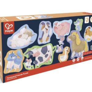 Hape Happy Puzzles Ξύλινο Παζλ Οι Φίλοι Των Ζώων Της Φάρμας E1648A