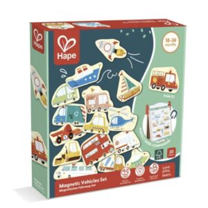 Hape Early Explorer Ξύλινο Magnetic Vehicles Set E2008A