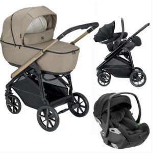 Cam Modus Duo Πολυκαρότσι 3 σε 1 με Πορτ-Μπεμπέ Col.602 Beige & Κάθισμα Αυτοκινήτου Relax i-Size 0-13kg CAM-602