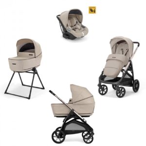 Πολυκαρότσι 3σε1 Inglesina ApticaQuattro PashminaBeige σκελετό PalladioBlack&κάθισμα αυτοκινήτου Darwin Ιn KA61S0PSB