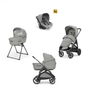 Πολυκαρότσι 3σε1 Inglesina Aptica Quattro Platinum Grey σκελετό Litio Black&κάθισμα αυτοκινήτου Darwin Infant KA61S0PLG