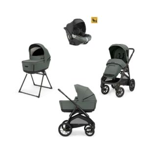 Πολυκαρότσι 3σε1 Aptica XT Quattro Taiga Green με σκελετό Nero&παιδικό κάθισμα αυτοκινήτου Darwin Infant KA71S0TGG