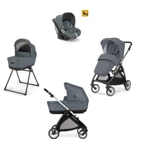 Πολυκαρότσι 3σε1 Electa Quattro Union Grey με σκελετό Silver Black&παιδικό κάθισμα αυτοκινήτου Darwin Infant KA51S0UNG