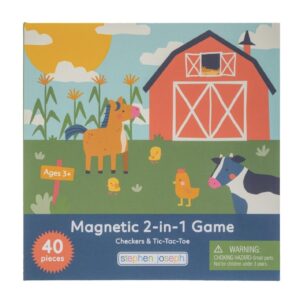 Stephen Joseph Επιτραπέζιο Παιχνίδι Τρίλιζα & Ντάμα Farm SJ310368