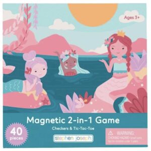 Stephen Joseph Μαγνητικό Επιτραπέζιο 2 σε 1 Τρίλιζα & Ντάμα Γοργόνα SJ310328