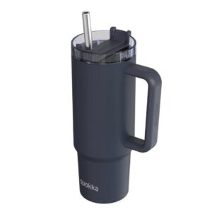 QUOKKA STAINLESS STEEL THERMAL RAMBLER ΚΟΥΠΑ ΜΕ ΚΑΛΑΜΑΚΙ 950ml - BLACK 40034