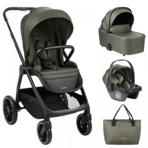 Kikka Boo Modena Καρότσι 3σε1 με Καλαθούνα & Κάθισμα Αυτοκινήτου Army Green 31001010226