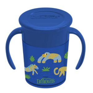Dr Brown’s Εκπαιδευτικό Κύπελλο 360 ° με Λαβές 6m+ 200ml Blue TC71006