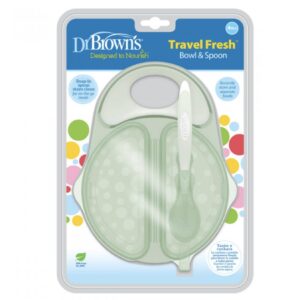 Dr Brown s Μπωλ Φαγητού με καπάκι και κουταλάκι ταΐσματος μαλακό TF010