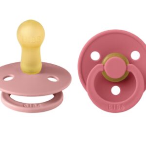 Bibs Πιπίλες Colour Round 2τμχ Latex No2 Dusty Pink Coral 120446