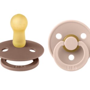 Bibs Πιπίλες Colour Round 2τμχ Latex No2 6m+ Woodchuck/Blush 120215