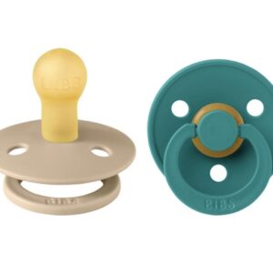 Bibs Πιπίλες Colour Round 2τμχ Latex No1(0m+) Taupe Scuba 110453