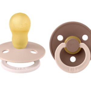 Bibs Πιπίλες colour Round 2τμχ Latex No3 18m+ Dusky Blush/Woodchuck 13028102