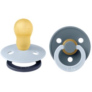 Bibs Πιπίλες colour Round 2τμχ Latex No3 18m+ Baby Blue Petrol 13028101