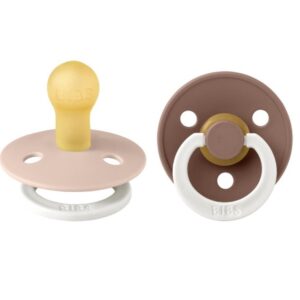 Bibs Πιπίλες Colour Round 2τμχ Latex Glow No1 Blus Woodchuck 110454