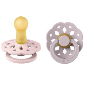 Bibs Πιπίλες Boheme Round 2τμχ Latex No1 0m+ Blossom Dusty Lilac 230104