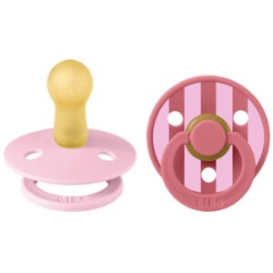 Bibs Πιπίλες Studio Colour 2τεμ No2 Block Baby Pink Coral Mix 12022101