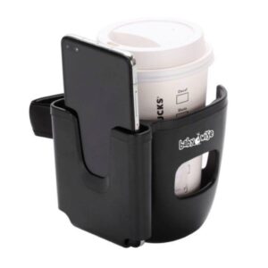 Babywise Ποτηροθήκη Καροτσιού με Θήκη Κινητού 2 σε1 Μαύρο BW8991