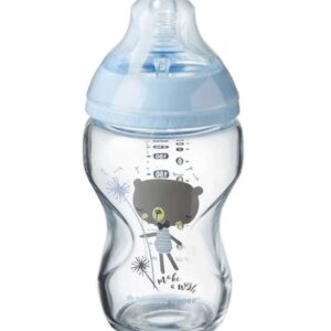 Tommee Tippee Γυάλινο Μπιμπερό Closer to Nature Κατά των Κολικών με Θηλή Σιλικόνης 250ml για 0+ μηνών 42270710