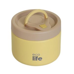 Στρογγυλό Θερμός Φαγητού 650ml | Κίτρινο 33-BO-9094