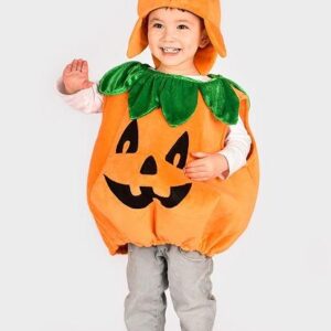 Den Goda Fen Ολόσωμη Στολή κολοκύθα με καπέλο, 2-4 ετών GF77645