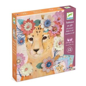 Djeco χάρτινη κατασκευή 3D εικόνες ”Λουλουδένια στεφάνια σε ζωάκια” dj09454