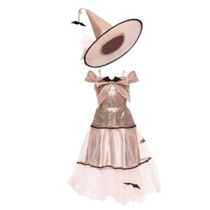 Great Pretenders Στολή μάγισσας με στρας και καπέλο 7-8 ετών 31417