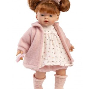 LLORENS DOLLS ΚΟΥΚΛΑ 33cm ΚΟΚ ΜΑΛ ΡΟΖ ΦΟΡΕΜΑ ΖΑΚΕTΑ LIO-33160