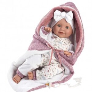 LLORENS DOLLS ΝΕΟΓΕΝΝΗΤΟ ΚΟΡΙΤΣΙ 42cm ΚΛΑΜΑ ΚΟΥΒΕΡΤΑ LIO-74040