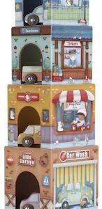 LITTLE DUTCH Πυραμίδα ταξινόμησης με αυτοκινητάκια FSC LD2525