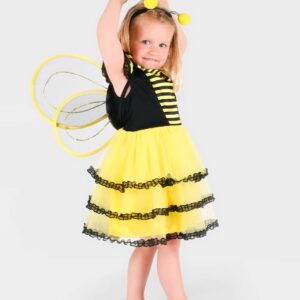 Den Goda Fen, Στολή μέλισσα με φτερά και στέκα 4-6 ετών,DGF-66634